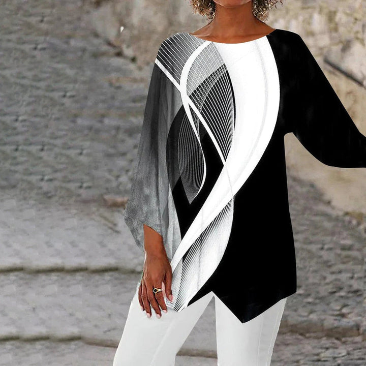 Mana | Modern Geometric Tunic with Long Sleeves