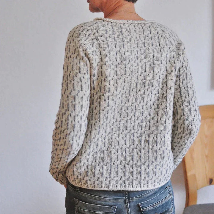 May - Elegant Grey Boat Neck Sweater