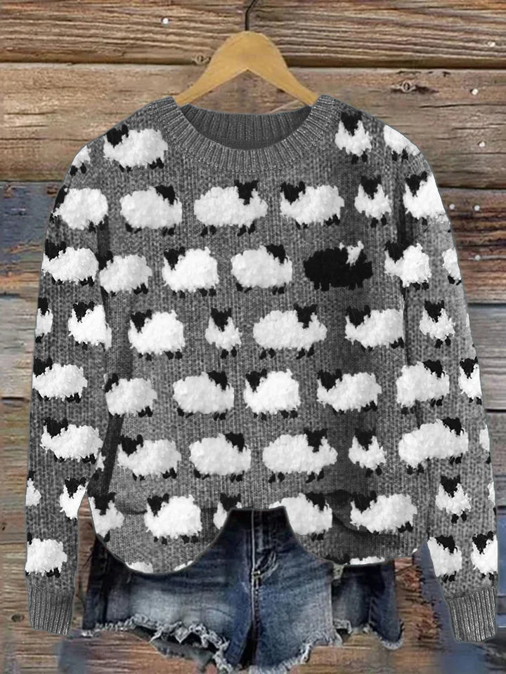 Martha - Vintage Fluffy Sheep Wool Knitted Jumper