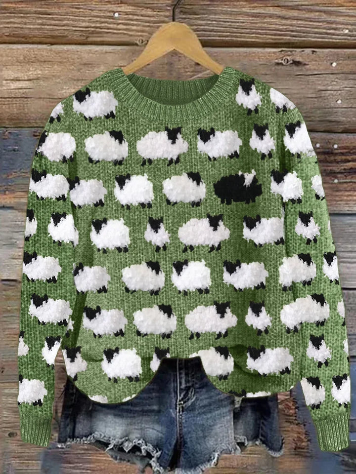 Martha - Vintage Fluffy Sheep Wool Knitted Jumper